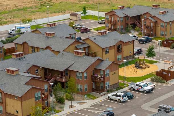 Housing Structures and Parking Lot