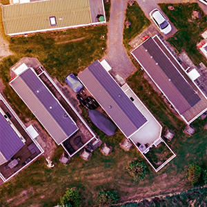 Mobile homes from above