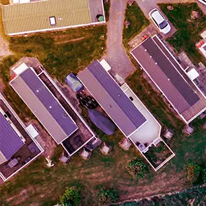 Mobile homes from above