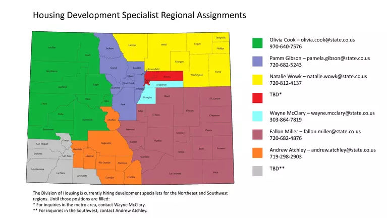 Development Specialist Regional Assignments